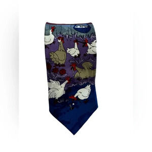 Manhattan Chicken  Animal Print Funny Multicoloured Necktie O/S